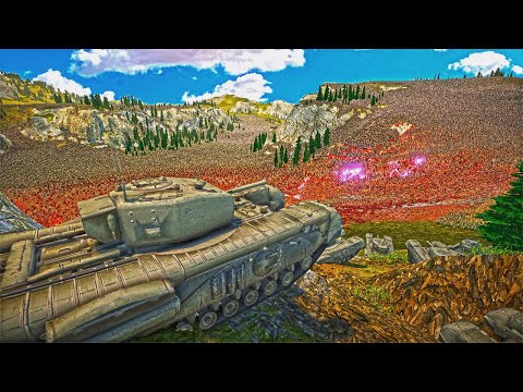 Churchill mk vii, Cleopatra & Nikola tesla Army vs. 2 million Troll, Orc & Zombies !! UEBS 2