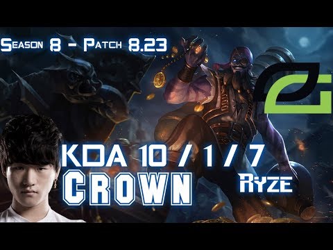 Crown RYZE vs LISSANDRA Mid - Patch 8.23 KR Ranked