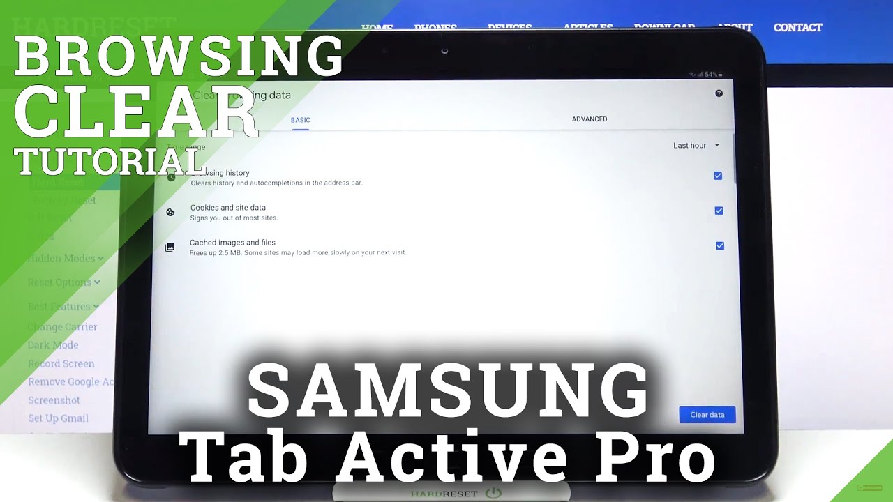 How to Erase Browsing Data in SAMSUNG Galaxy Tab Active Pro – Clear Page History