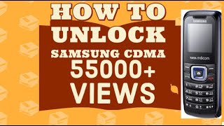 How To Unlock Samsung Cdma Basic Mobile Locked