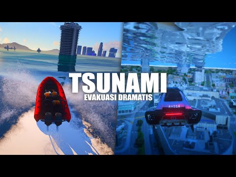 TSUNAMI TERBESAR MELANDA KOTA !! EVAKUASI WARGA DRAMATIS !!! GTA 5 ROLEPLAY
