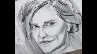 Speed Drawing Emma Watson With Pentel 15 Seconds to Finish