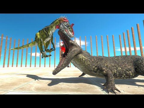 PURUSSAURUS vs STRONG UNITS FIGHT IN CAGE - Animal Revolt Battle Simulator