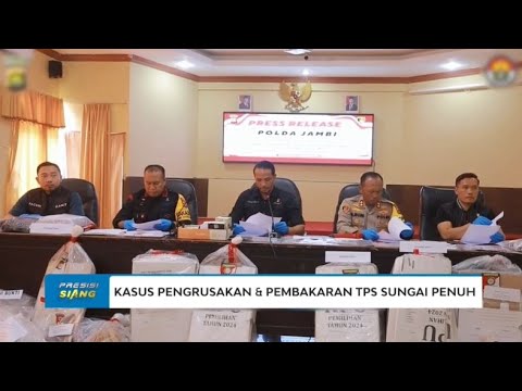POLDA JAMBI RILIS KASUS PEMBAKARAN SURAT SUARA PILKADA