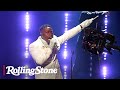 DaBaby Conducts Rockstar In Diamond Gloves At The 2021 Grammy Awards