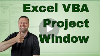 Excel VBA Visual Basic Editor Project Explorer Window
