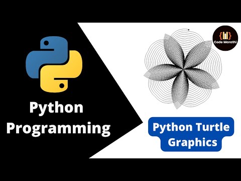 Sketched Flower With Python Programming Python Turtle Graphics Code Marathi