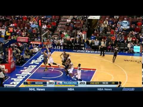 Lavoy Allen Block, Turner Fastbreak Pass To Scola