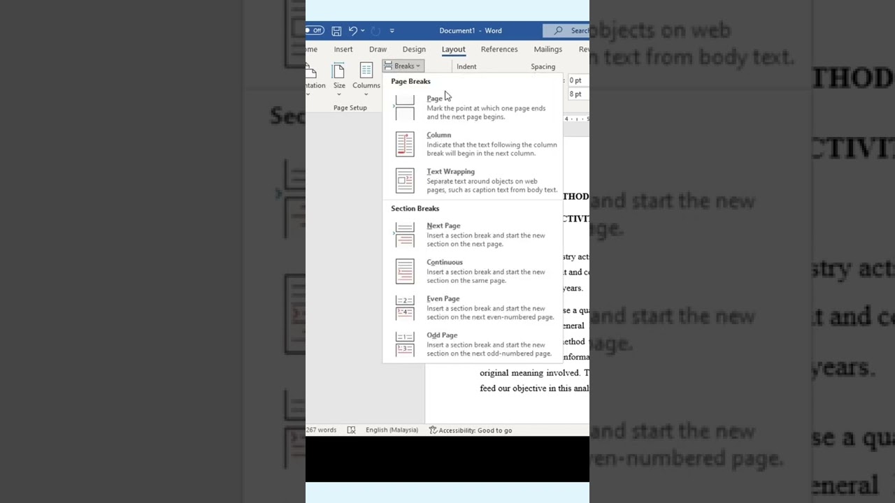 This is how to combine 2 orientations of the pages into one file words! #uum #novactissa #microsoft