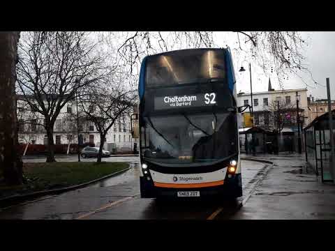 S2 in Cheltenham Spa Royal Well Bus Station.  Stagecoach in Oxfordshire.