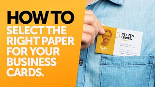 How to select the right paper for your business card (different options)