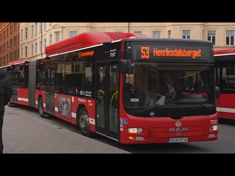 Sweden, Stockholm, bus 53 ride from Odenplan to Riddarhustorget