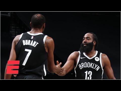 哈登與杜蘭特如何在籃網隊建立場上化學反應？ | KJZ (How James Harden and Kevin Durant are building chemistry on the court with the Nets | KJZ)