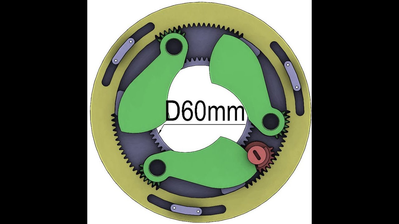 3DP3BLROD60A-Mecanismo de iris para impresi&oacute;n 3d Modelo de impresión 3D