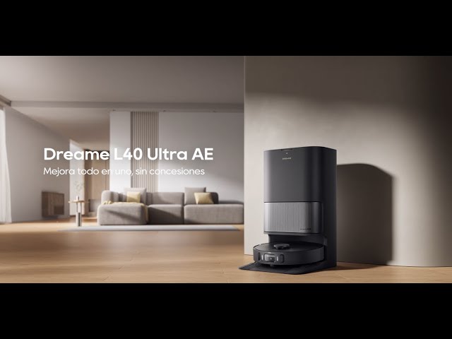 Robot Aspirador y Fregasuelos Dreame L40 Ultra AE con Autovaciado Navegación LDS 19.000 Pa Control por Voz IA video