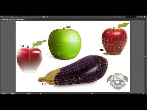 Gradient Mesh Tool Video by Allie Hanlon