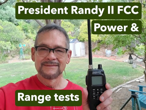 President Randy II FCC CB Radio Walkie-Talkie (handheld/portable) Features/Power & Range Test.