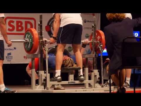 Melinda Lombosi (HUN) 3.att.: 195 kg - 2015 IPF WC Women's Bench Press