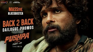 Pushpa Dialogue Promos | Back 2 Back | Allu Arjun | Rashmika | Fahadh Faasil | Sukumar | DSP video