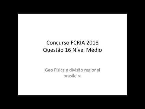 FCRIA 2018 - Aspectos físicos e divisão regional