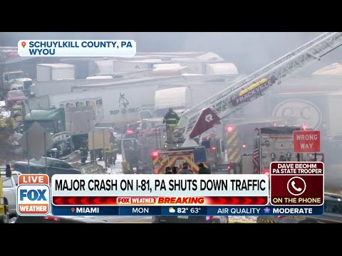 PA State Trooper On Snow Squall Crash: Some Drivers Rescued, I-81 N Closed