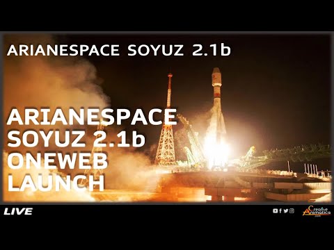 Arianespace Soyuz 2.1b OneWeb Satellites Constellation Launch LIVE | Arianespace | CreativeAnimatics