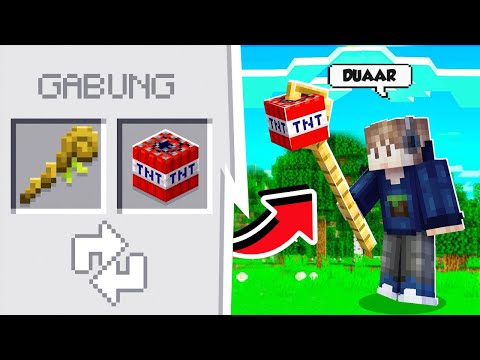MINECRAFT BUT WE CAN COMBINE THE WAND WITH ALL ITEMS IN MINECRAFT!!!