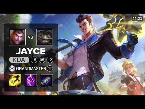 Jayce Top vs Tahm Kench - KR Grandmaster - PreSeason 12 Patch 11.23
