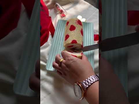 Valentine Swiss roll special❤️                     #shortvideo #baking #love #valentinespecial