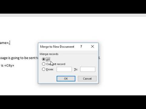 Outlook Mail Merge with Excel and Word - YouTube