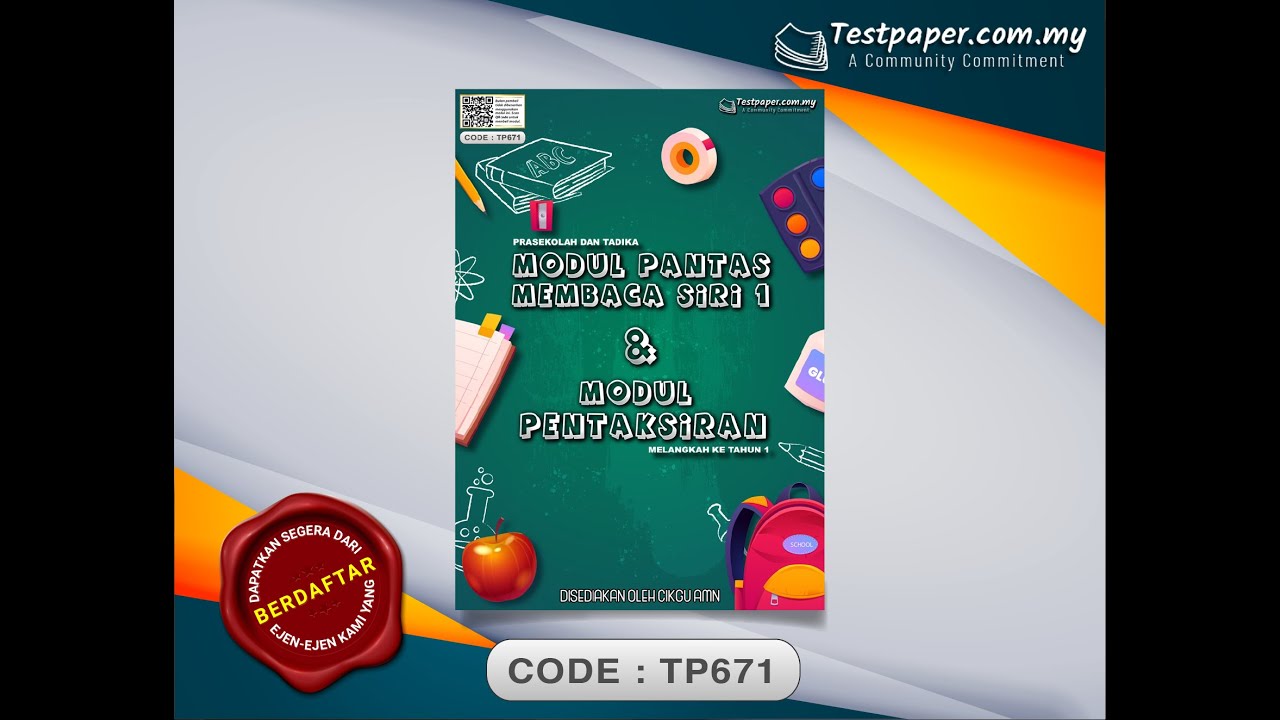 PRASEKOLAH : MODUL PANTAS MEMBACA SIRI 1 DAN MODUL PENTAKSIRAN