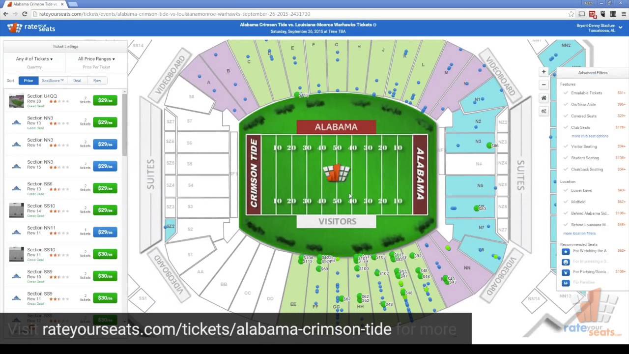 Watch video 2015 Alabama Ticket Preivew - RateYourSeats.com Now 2015 Alabama Ticket Preivew - RateYourSeats.com
