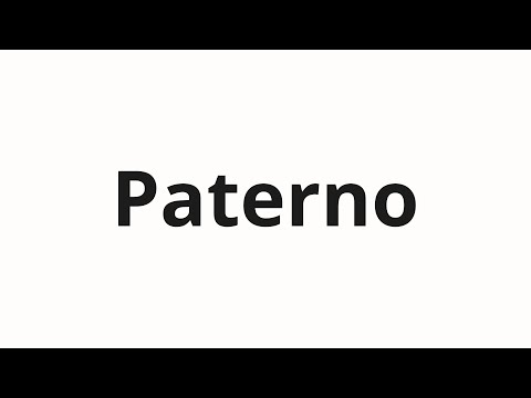 How to pronounce Paterno