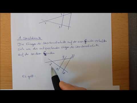 1. Strahlensatz (1. Vierstreckensatz)
