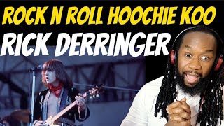RICK DERRINGER Rock and Roll hoochie koo REACTION- Xplosive song and performance! First time hearing