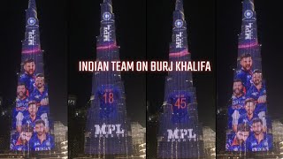Team India's Jersey Launch On Burj Khalifa | Dubai | Rohit Sharma | Virat Kohli | India🇮🇳.