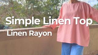 Athina Top by Tessuti | Linen Rayon Blend | Full Sewing Tutorial | Size S