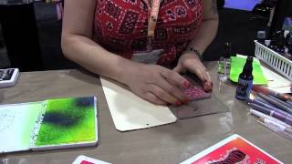 Dylusions Ink Spray Pad Techniques - CHA Summer 2013