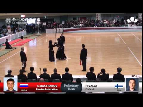 (RUS6)D.BASTRAKOV DK- H.VALJA(FIN6) - 16th World Kendo Championships - Men's Individual
