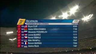 Decathlon Javelin and 1500m- Beijing 2008 Summer Olympic Games