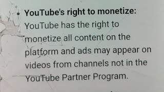 YouTube's New Terms Of Service! Monetizing All Videos