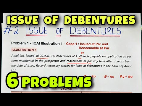 1 Issue of Debentures Concept Journal Entries Class 12 CA Foundation By Saheb Academy