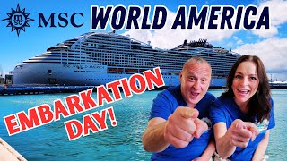 Embarkation Day on MSC World America | Room Tour, Food Review & First Impressions!