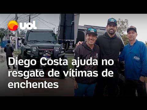 Diego Costa, do Grêmio, leva jet ski para socorrer vítimas de enchentes em Eldorado do Sul