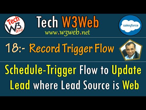18 Record Trigger Flow - Schedule-Trigger Flow to update Lead where Lead Source is Web | #salesforce