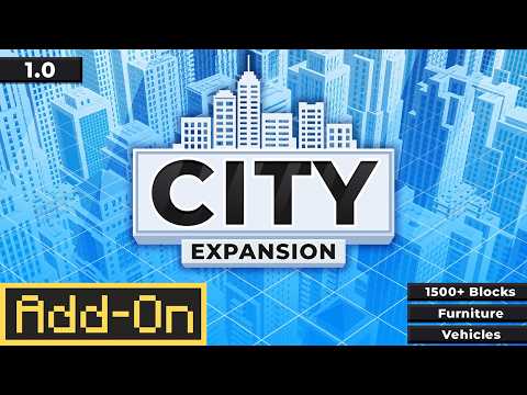 CITY EXPANSION ADDON: 1,500++ Blocks, Furniture & Vehicles Added to Minecraft Bedrock Edition
