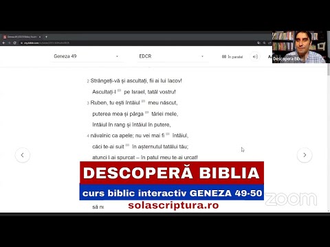 Descopera Biblia - curs biblic interactiv - GENEZA 49-50