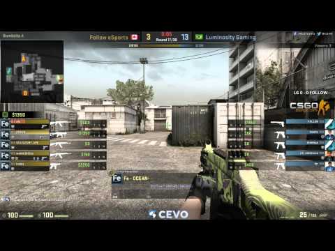 Luminosity Gaming vs Follow eSports Game 1 (CEVO-P CS:GO Season 8) - Sabo & AwesomeSauce
