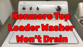 Kenmore Washer Fills with Water, Then Stops