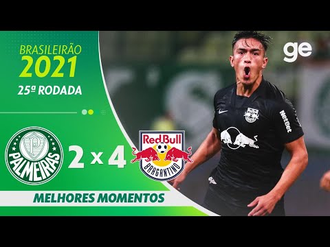 PALMEIRAS 2 X 4 BRAGANTINO | MELHORES MOMENTOS | 25ª RODADA BRASILEIRÃO 2021| ge.globo